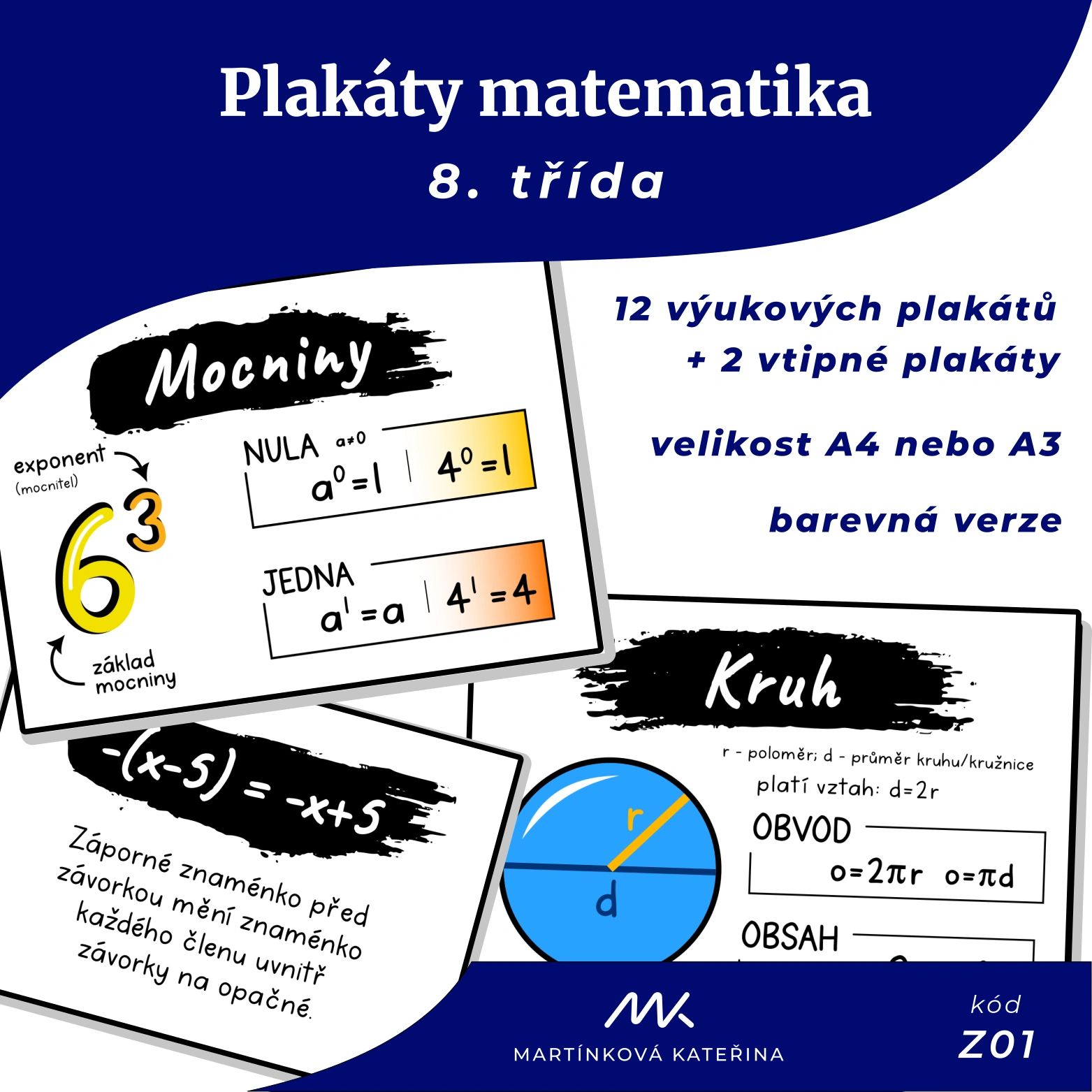 Titulní obrázek k materiálu Z02 - matematické plakáty
