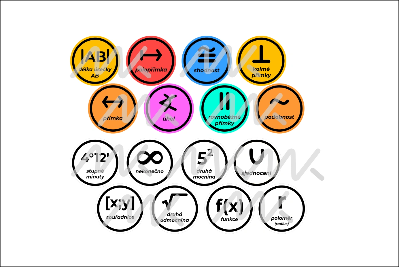 Náhledový obrázek k materiálu Z01 - Matematické symboly