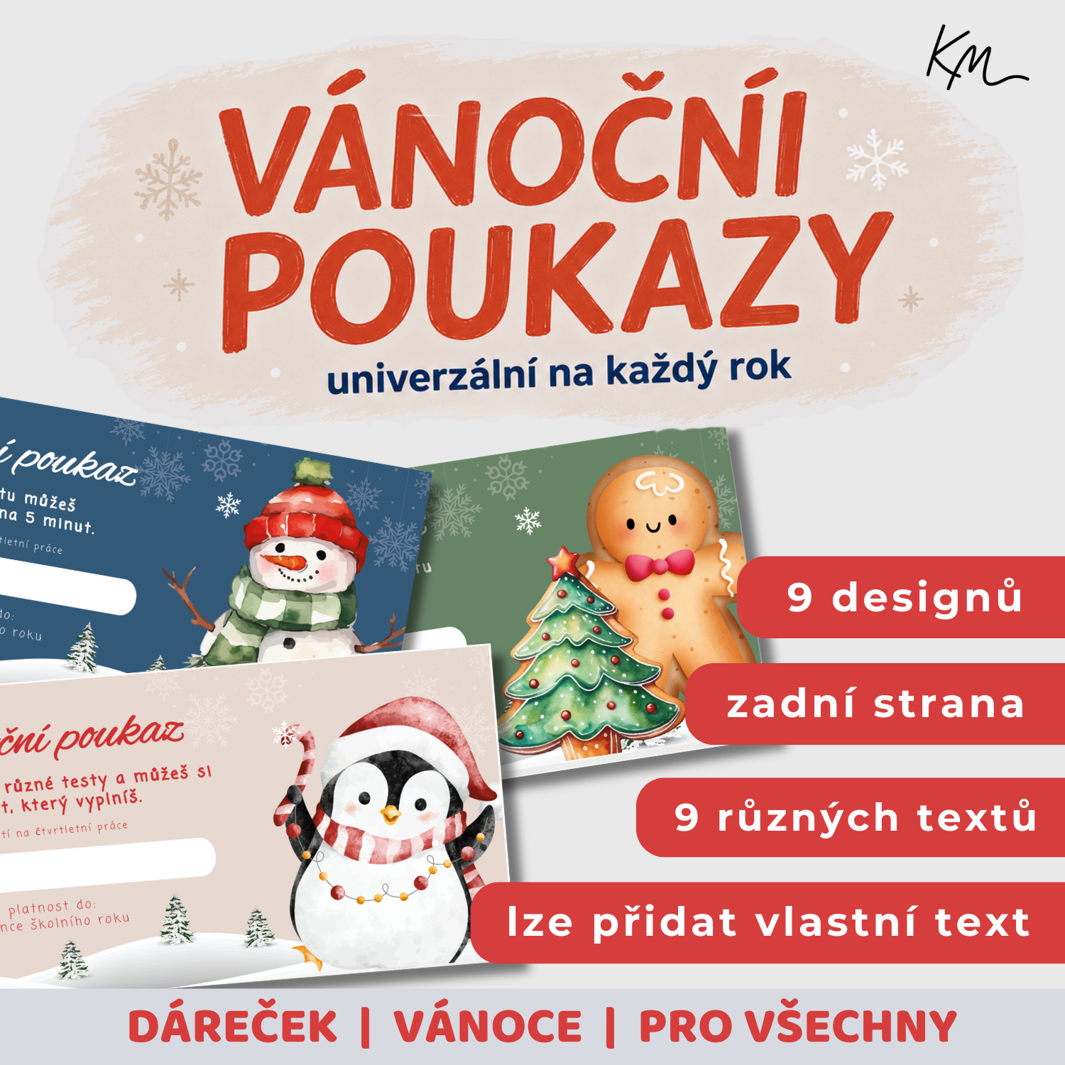 Titulní obrázek vánočních poukazů pro žáky