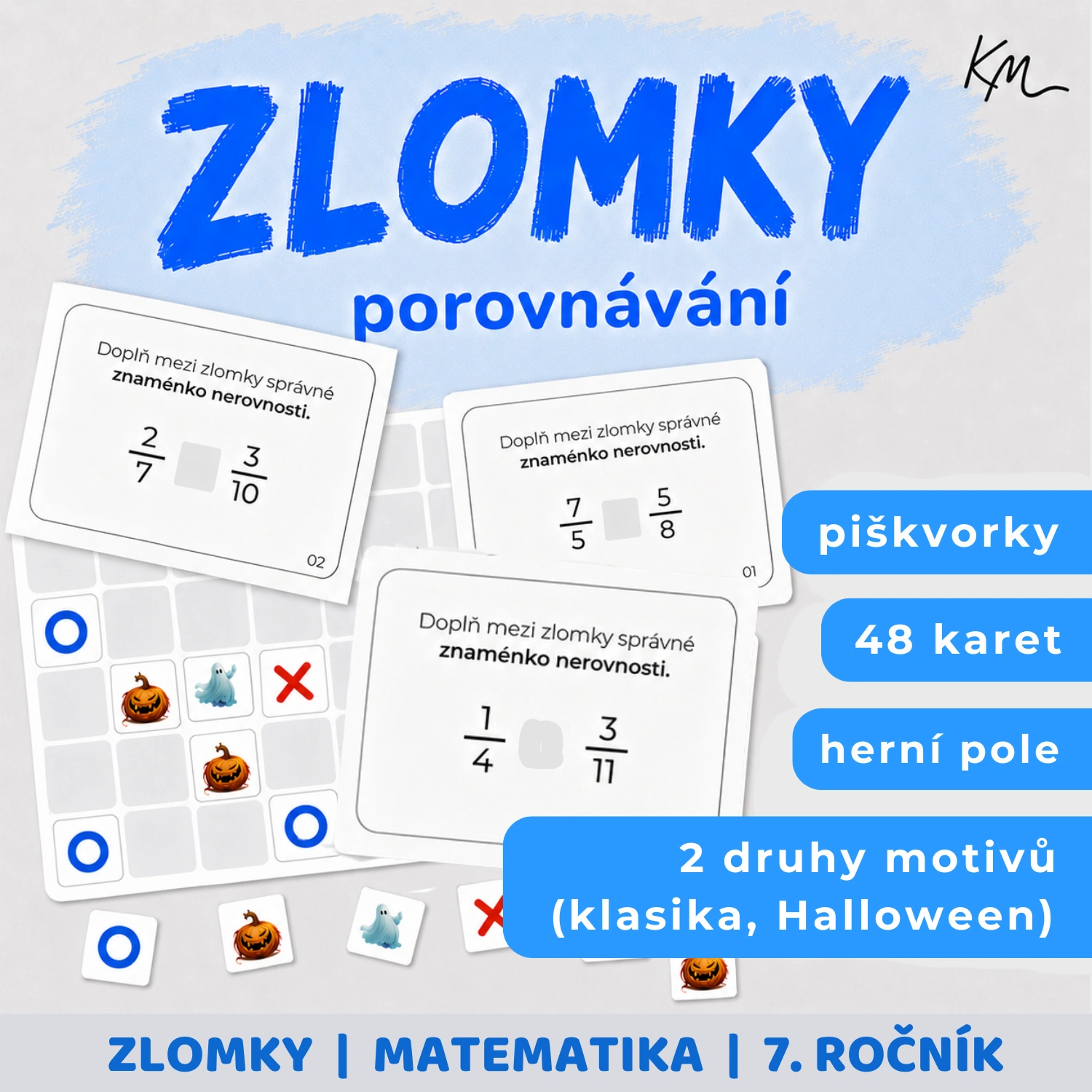 Titulní obrázek k materiálu M05 - porovnávání zlomků