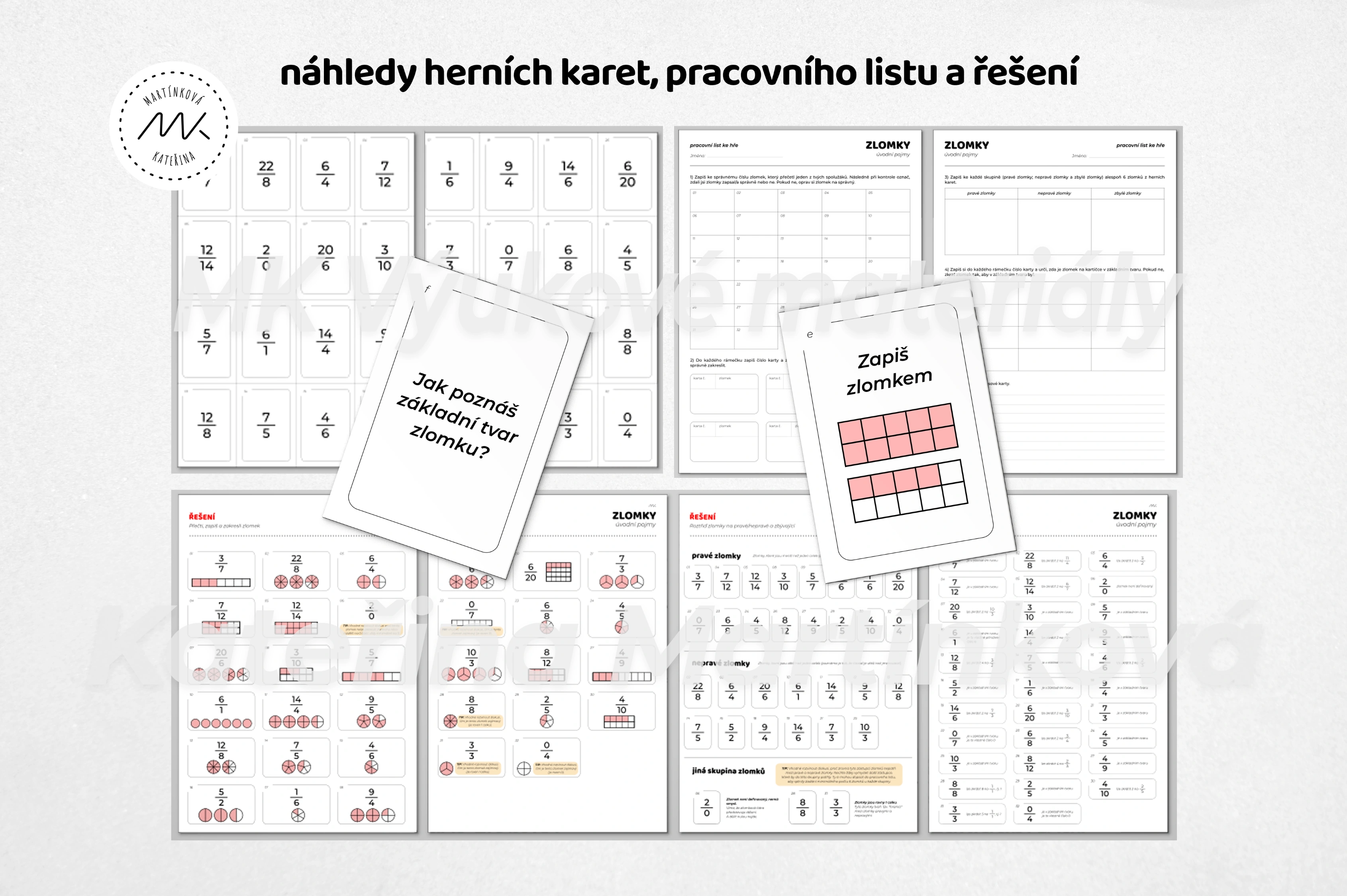 Náhledový obrázek k materiálu M01 - zlomky - úvodní pojmy